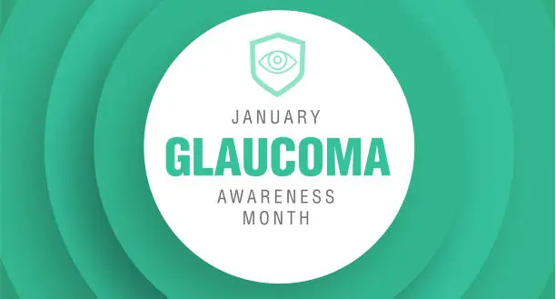 Vector illustration of Glaucoma Awareness Month January horizontal web banner design