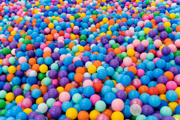 istock Background of multicolored balls. Children's play pool. 1838021523
