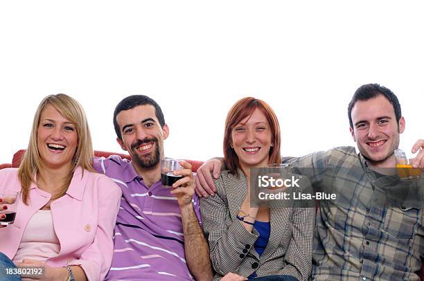 Glückliche Schüler Trinken Saft Auf Sofacopy Platz Stockfoto und mehr Bilder von 20-24 Jahre