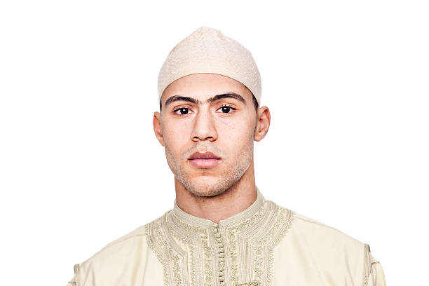 istock Young Moroccan Man Headshot with Jabador 183802193