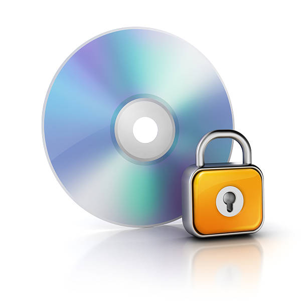 программное обеспечение или бк защиты - cd dvd disk lock стоковые фото и изображения