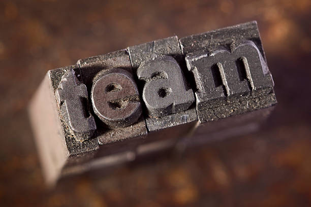 istock TEAM Written In Old Metal Letterpress Type 183802874