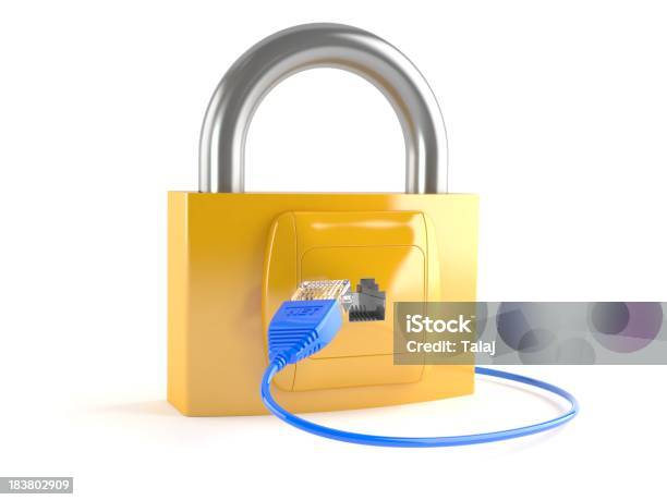 Internet Security - Fotografie stock e altre immagini di Accessibilità - Accessibilità, Attrezzatura per le telecomunicazioni, Bianco