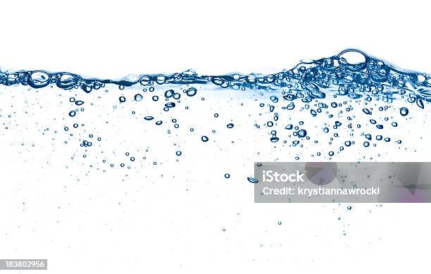 Blaue Wasser Oberfläche Stockfoto und mehr Bilder von Wasser - Wasser, Blase - Physikalischer Zustand, Blau