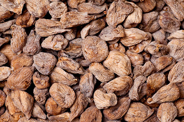 Sun dried figs. Natural fruit. stock photo
