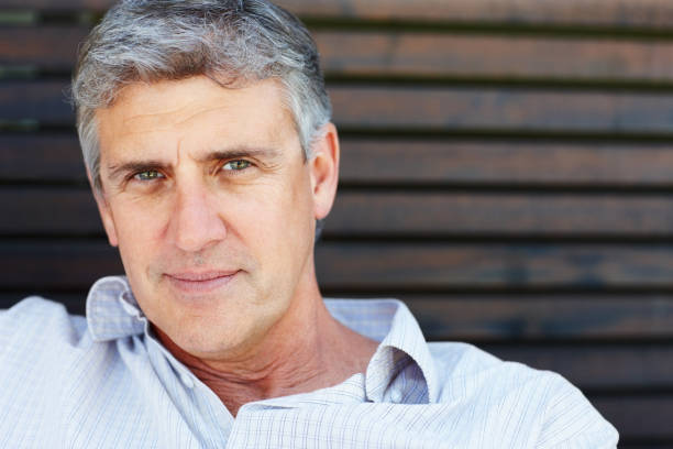 istock Closeup of handsome mature man 183803171