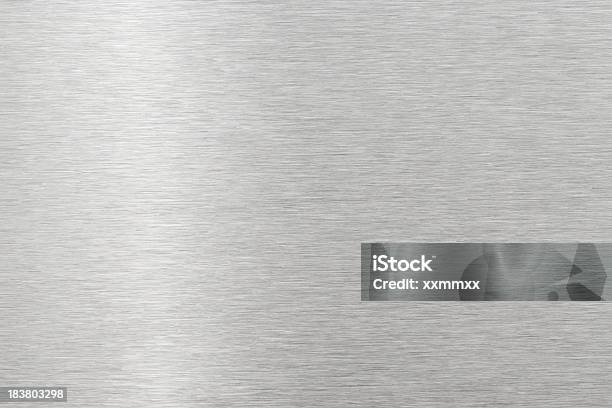 Brushed Metal Texture Stock Photo - Download Image Now - Metal, Textured, Full Frame