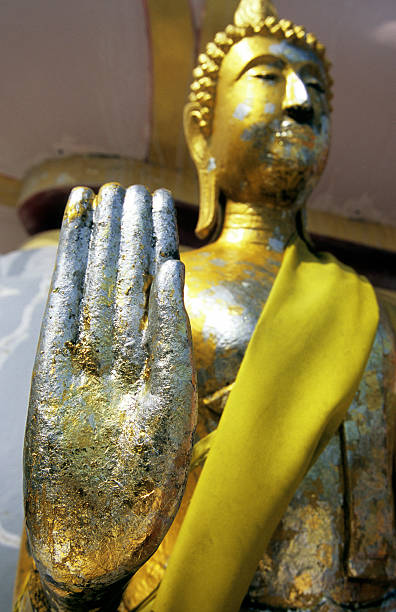 istock Thailand, Koh Samui, buddha statue, hand. 183803563