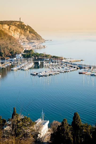 Sistiana Bay, gulf of Trieste stock photo
