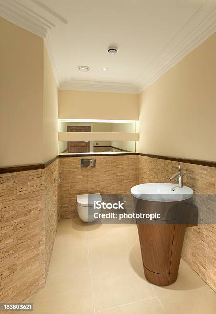 Modern Guests Toilet Stock Photo - Download Image Now - Architectural Cornice, Architectural Feature, Architecture