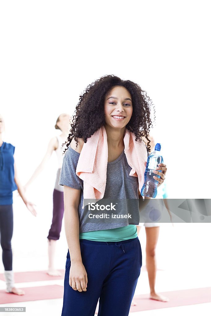 Hermosa Mujer después de ejercicios - Foto de stock de Afrodescendiente libre de derechos