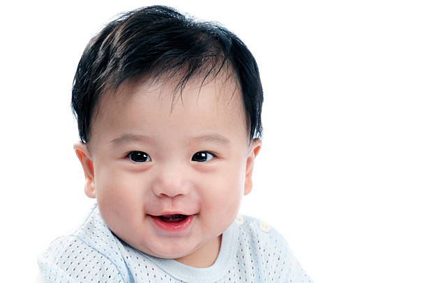 istock Cute infant baby smiling 183804236