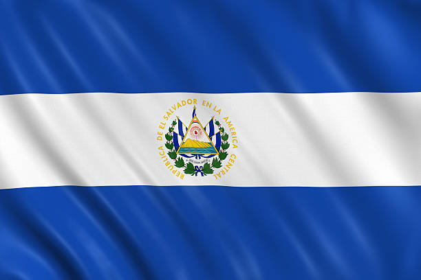 bandera de el salvador - salvadoran flag fotografías e imágenes de stock