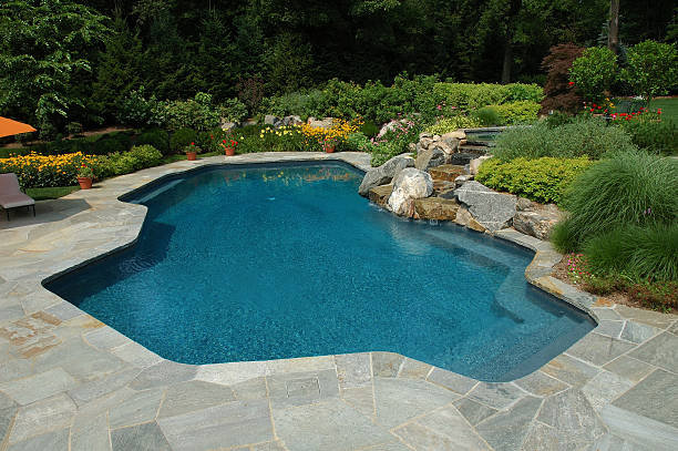 istock Swimming Pool and Colorful Landscape 183804842