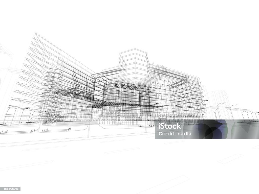 3 D arquitectura abstracto - Foto de stock de Sector de la construcción libre de derechos