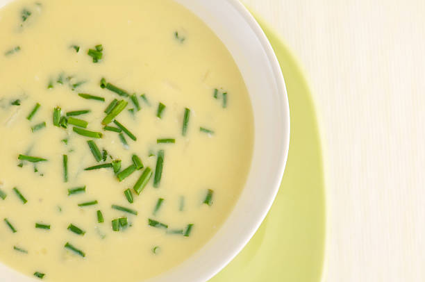 istock White Bowl of Avgolemono Soup from Above 183805219