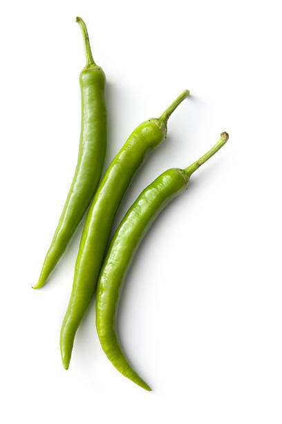istock Vegetables: Green Chili Pepper Isolated on White Background 183805599