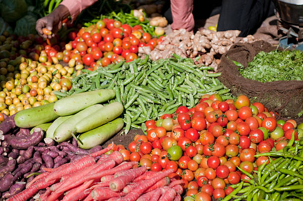 istock Local vegetables on a market in Jaisalmer - India 183805848