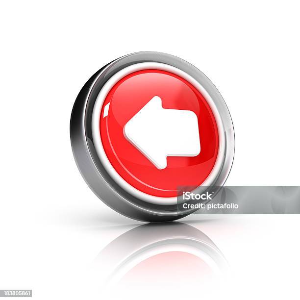 Back Or Left Arrow Icon Stock Photo - Download Image Now - Back Arrow, Three Dimensional, Icon Symbol