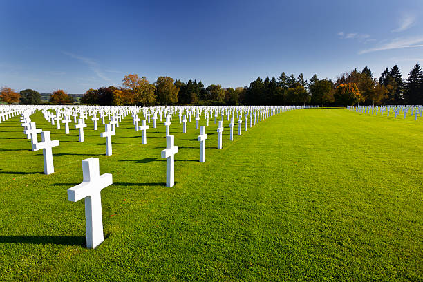 istock Military Cemetery Crosses 183805935