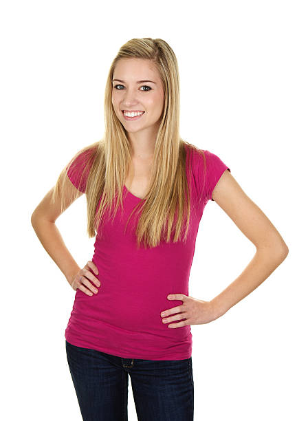 istock Beautiful Young Blond Woman on White Background 183806053
