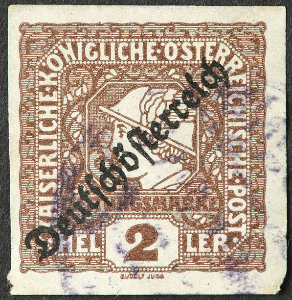 istock Mercury and winged helmet on an old Austrian stamp 183806151