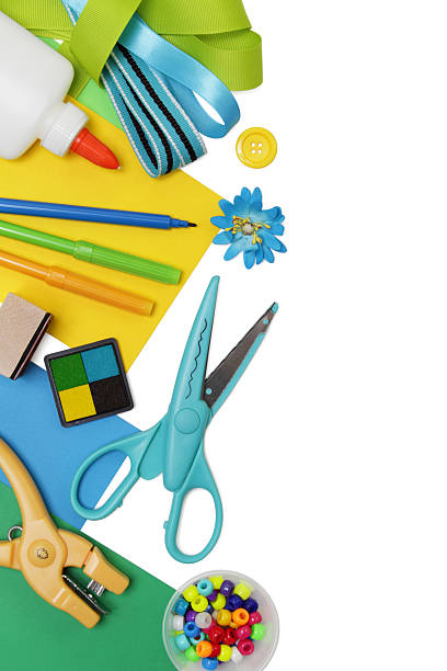 Arts and crafts supplies, with copyspace