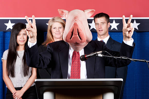 istock Pig Headed Politician-Victory 183806177