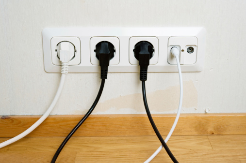 Saving energy at home, removing the plug from the socket