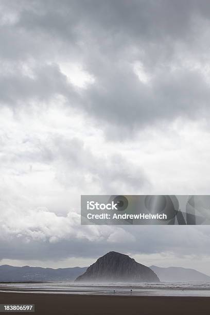 Morro Rock Stock Photo - Download Image Now - Backgrounds, Bay of Water, Beach