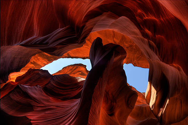 istock Blue sky above the famous Upper Antelope Canyon 183807319