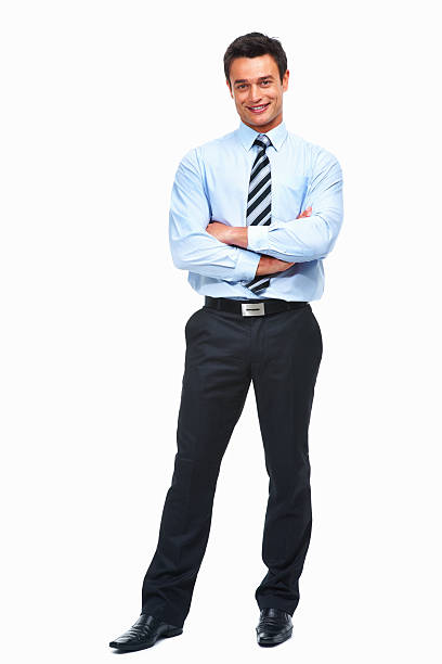 istock Handsome businessman with his arms folded 183807361