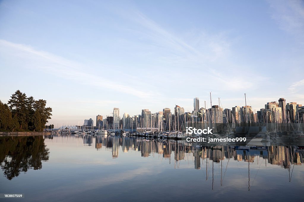 Centro de Vancouver ao pôr do sol - Royalty-free Alto - Descrição Física Foto de stock