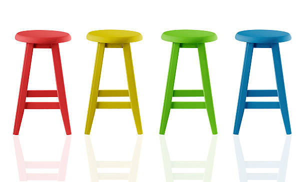 Colorful Stools stock photo