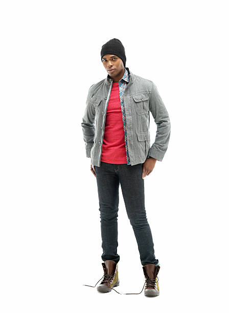 istock African american male standing on white background 183808110
