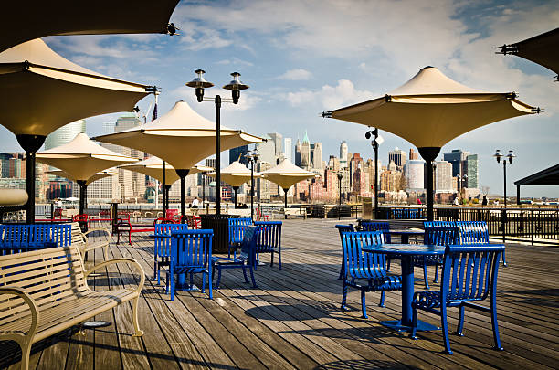istock Pier with New York City Manhattan view 183808419