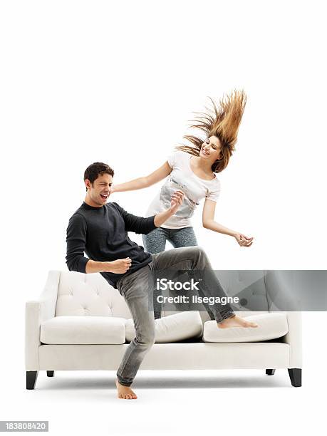 Pareja De Baile Foto de stock y más banco de imágenes de Fondo blanco - Fondo blanco, Bailar, Parejas