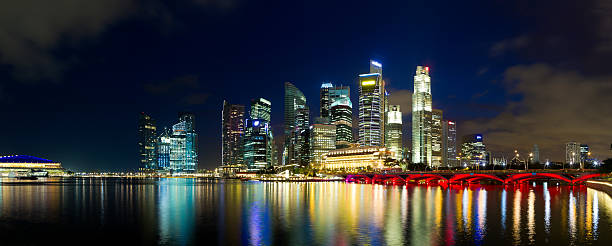 istock Panoramic View of Singapore at Twilight 183808894