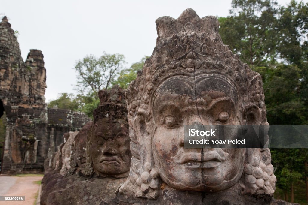 Estátuas de Angkor Thom, Camboja - Royalty-free Descontrair Foto de stock