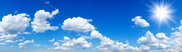 istock Blue Sky and Sun - Panorama XXXL 47Mpx. 183810319