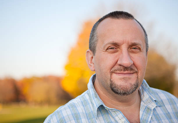 istock Middle-aged Man's Portrait outside 183810591