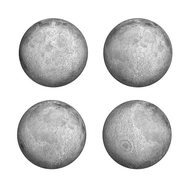 Moon From Different Sides stock photo