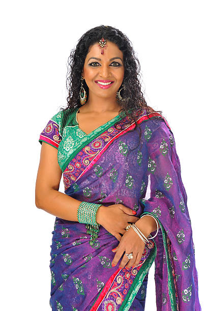 istock Young Indian woman with sari 183811206