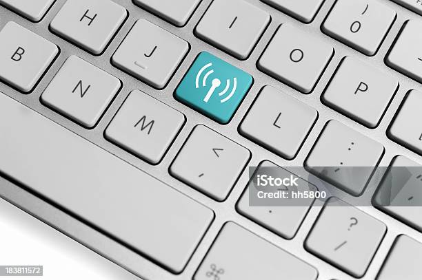 Communication Connect Wifi Circular Icon Computer Key Stock Photo - Download Image Now