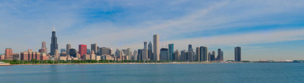 istock Panoramic View of the Chicago Skyline 183811867