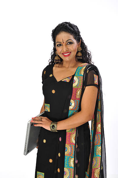 istock Indian female executive carrying laptop 183811927