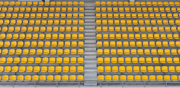 empty seats empty seats in a stadium bleachers stock pictures, royalty-free photos & images