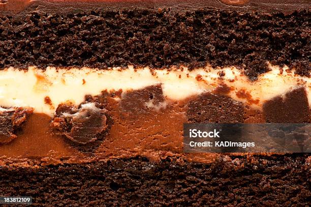 Chocolate Brownie Cake Closeup Stock Photo - Download Image Now - Brownie, Full Frame, Chocolate Cake