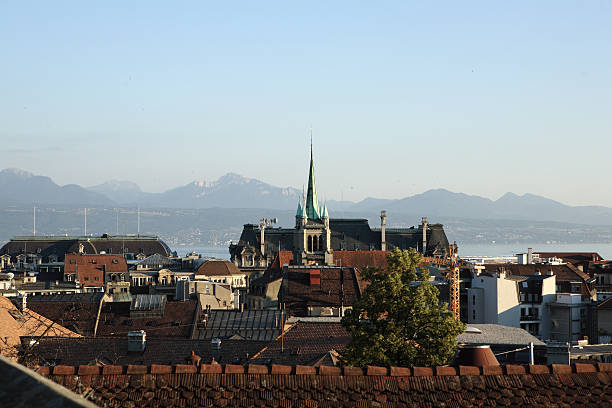 istock rooftop view over Lausanne, Switzerland 183812180