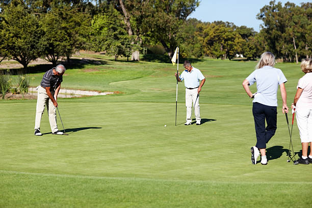 istock Golfer is lining up his last shot 183812340
